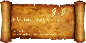 Gálosi Judit névjegykártya